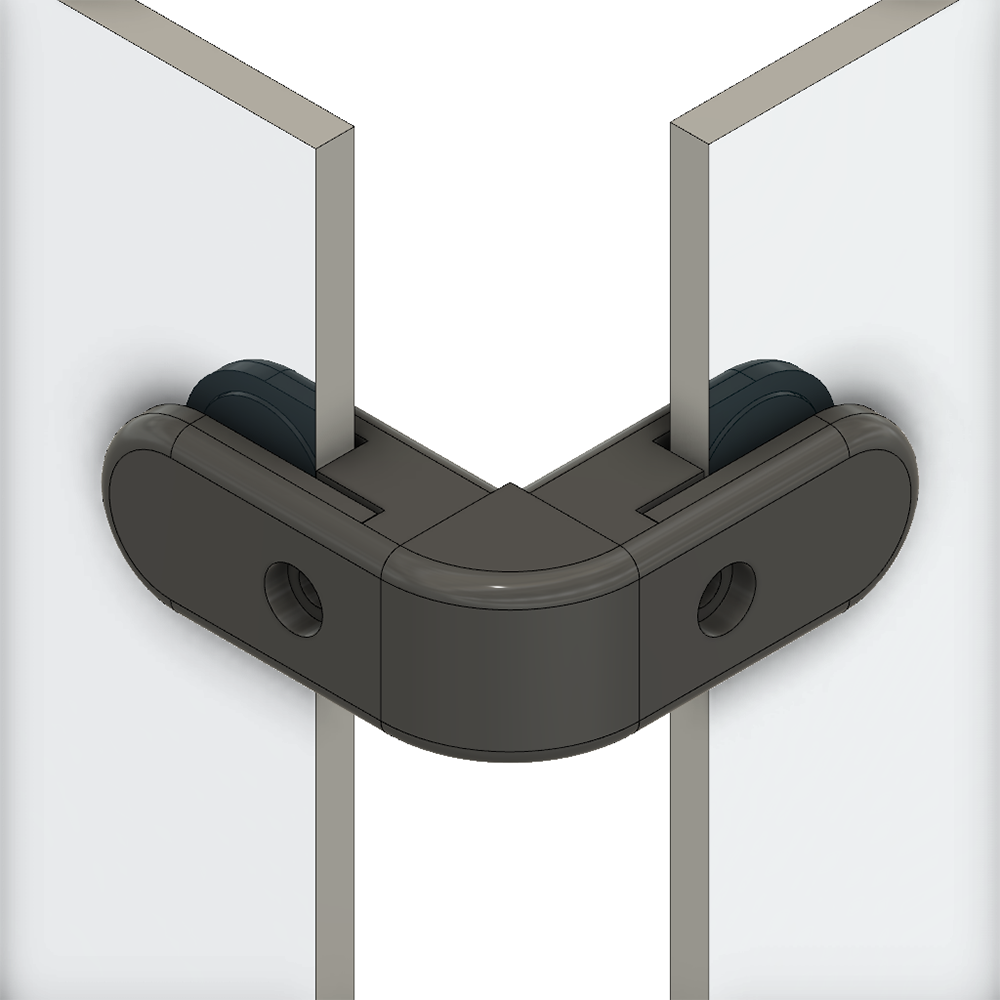 64-110-0 MODULAR SOLUTIONS PANEL CLAMP<br>GLASS PANEL CORNER CONNECTOR